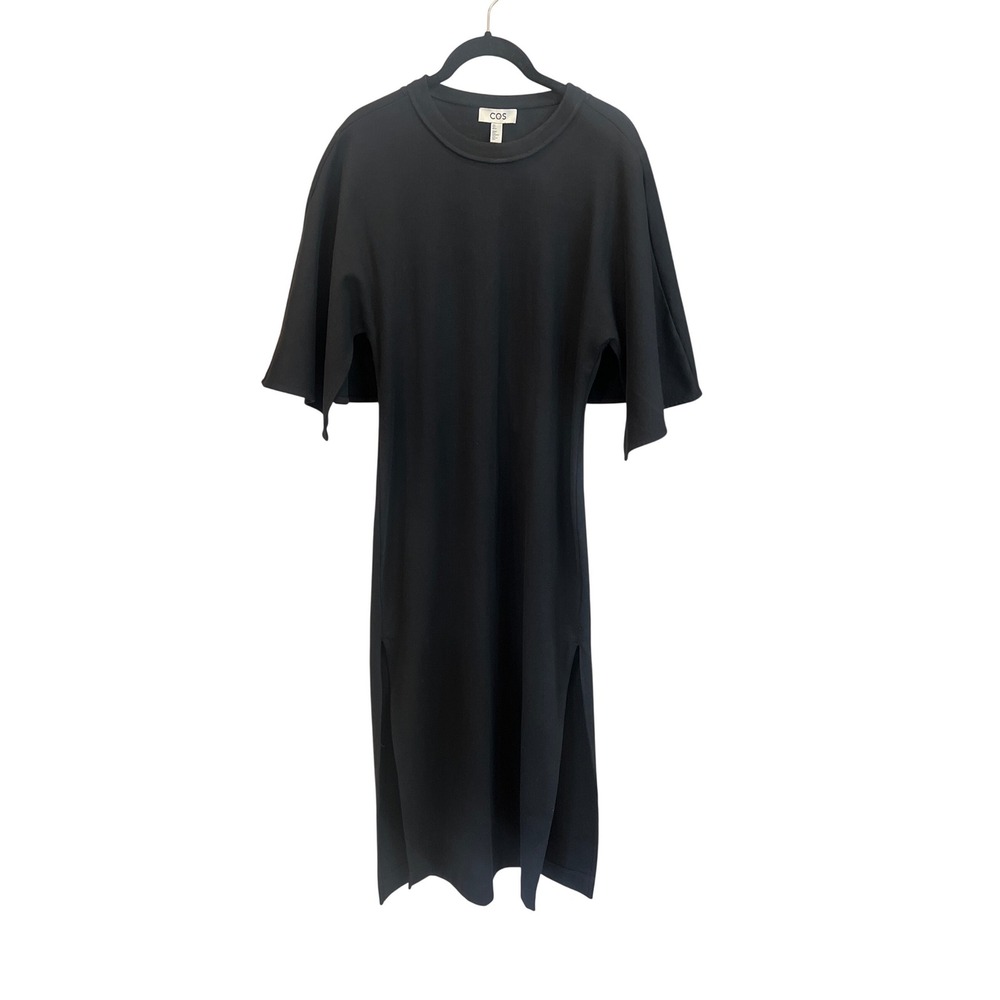 COS Black Cape Sleeve Midi Dress‎ Size S